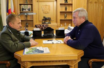 Александр Калинин встретился с Губернатором Ростовской области Василием Голубевым