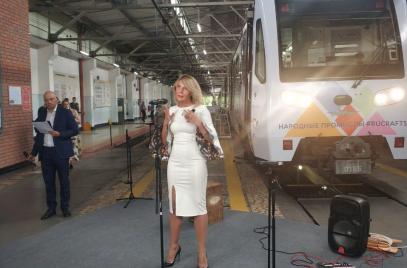 Наталья Золотых приняла участие в запуске метропоезда «Народные промыслы #RUCRAFTS»